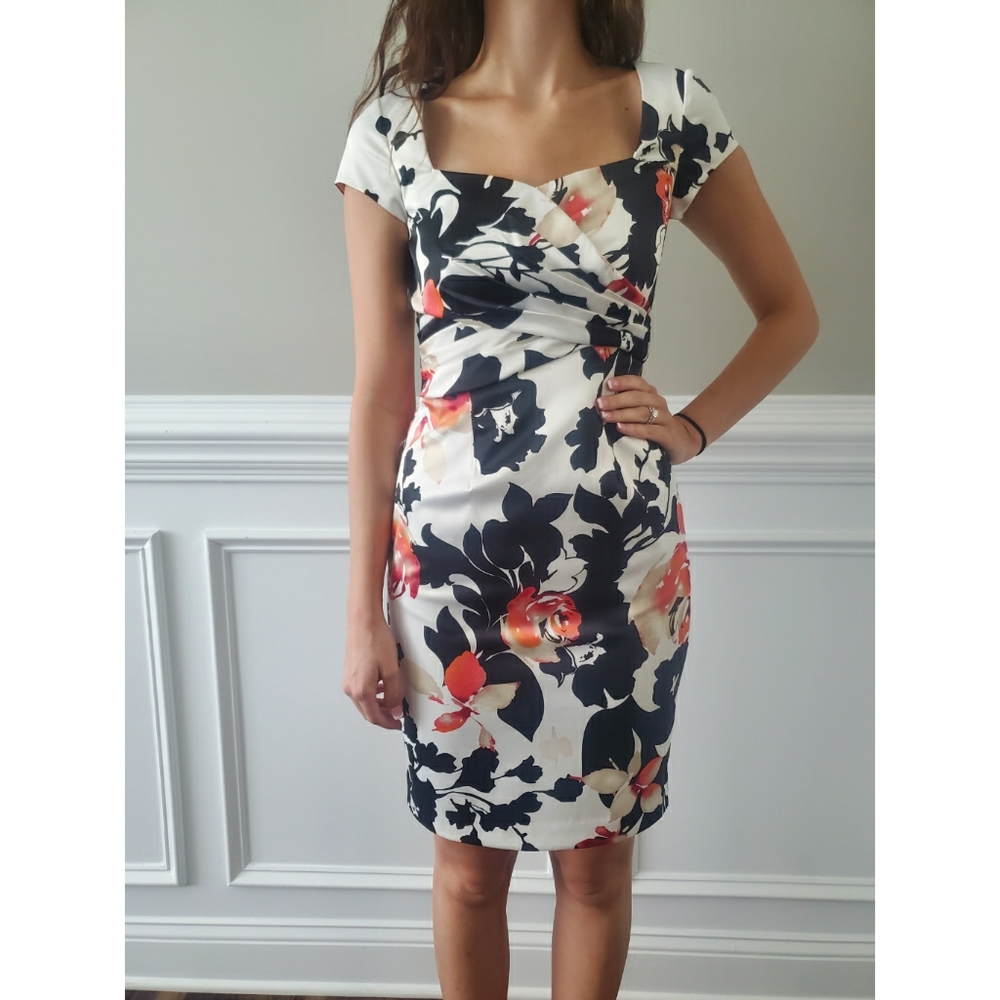 WHBM Floral Satin Dress